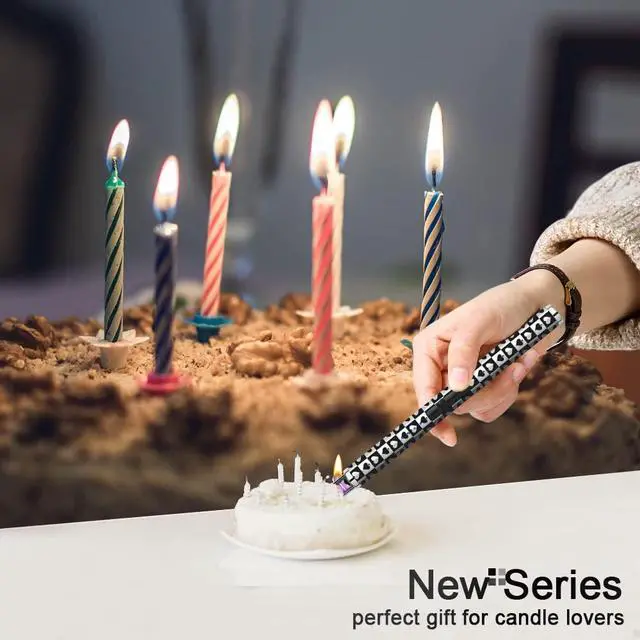 Alt view image 2 of 7 - Electric Candle Lighter USB Type C Rechargeable Lighter with Upgraded LED Battery Display Safety Switch Flameless Plasma Windproof for Candle Cooking BBQs Fireworks (Ace)