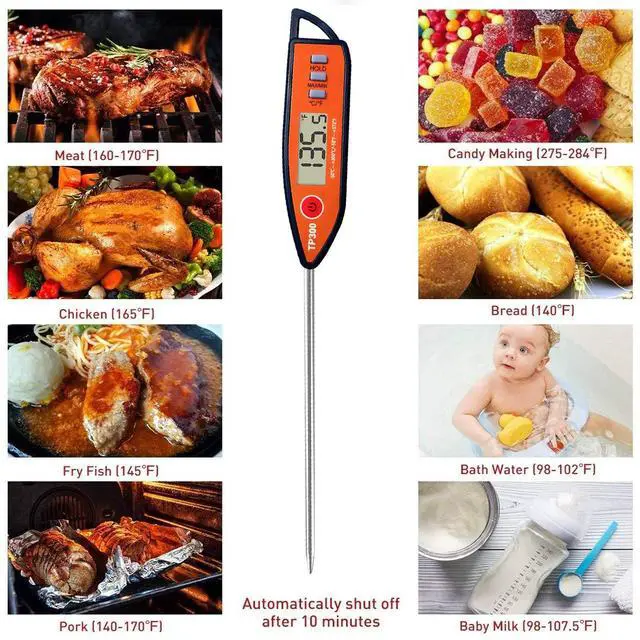 Alt view image 6 of 7 - Digital Meat & Milk Thermometer - Instant Read Probe for Cooking, BBQ, Grill, Deep Fry, Roast & Baking