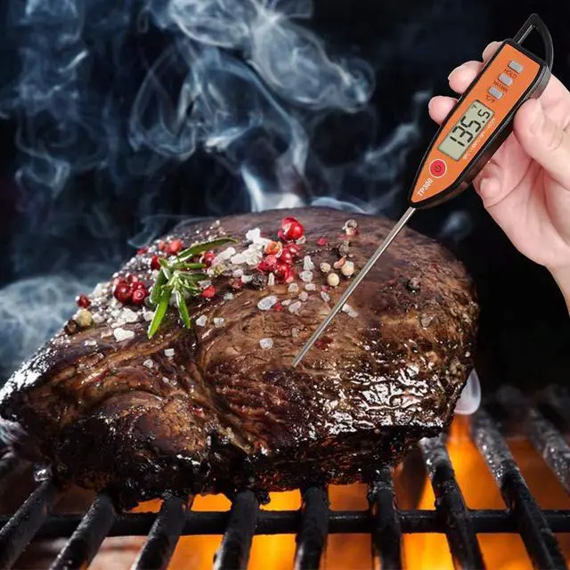 Alt view image 7 of 7 - Digital Meat & Milk Thermometer - Instant Read Probe for Cooking, BBQ, Grill, Deep Fry, Roast & Baking