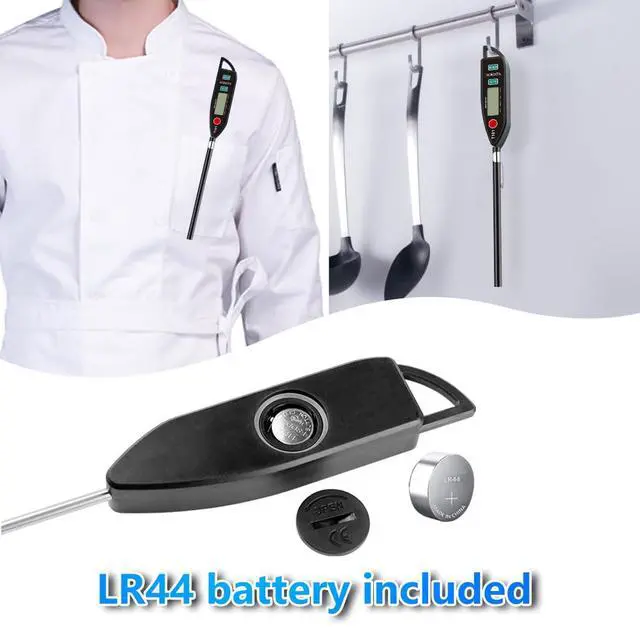 Alt view image 6 of 7 - Digital Water Thermometer for Water, Liquid, Candle and Cooking. Instant Read Food Thermometer Waterproof IPX7 with Long Probe for Cooking, Meat, BBQ! T101 (Black Color)