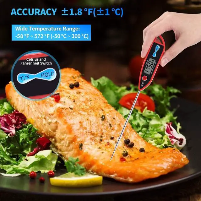 Alt view image 6 of 7 - Digital Water Thermometer for Liquid, Candle, Instant Read with Waterproof for Food, Meat, Milk, Long Probe