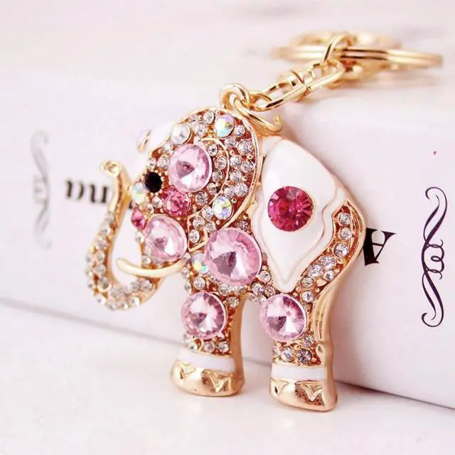 Alt view image 3 of 4 - Lucky Elephant Rhinestone Keychain, Bag Purse Charm for Women