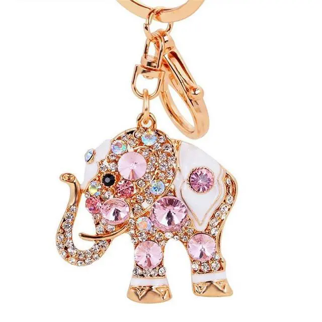 Alt view image 2 of 4 - Lucky Elephant Rhinestone Keychain, Bag Purse Charm for Women