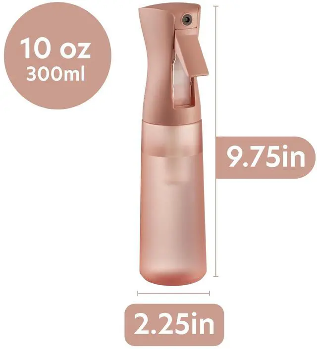 Alt view image 2 of 6 - 10 OZ Continuous Spray Bottles - Ultra Fine Mist Sprayer | Water Spray Bottle For Hair Stuff, Mister Spray Bottle For Plants Mister | Hair Spray Bottles For Hairstyling, Cleaning, Salons