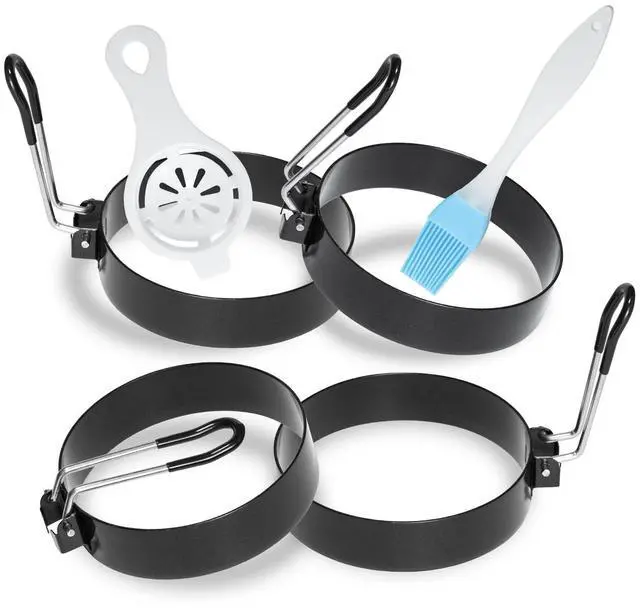 Main image of 4 Pack 3.5 Inch Nonstick Stainless Steel Egg Rings for Frying Eggs