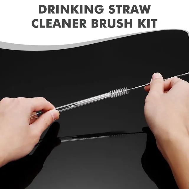 Alt view image 5 of 7 - Straw Cleaner Brush, Reusable Metal Handles Straw Cleaning Brush Extra Long for Mug 40, 30, 20 oz, 10mm 15mm Wide for Sippy Cup, Water Bottle and Tubes Pipe