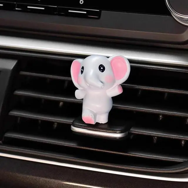 Alt view image 4 of 7 - Mini Elephant Figurines Cute Car Dashboard Accessories, 6 Pcs Elephant Decor Resin Animals Car Dash Decorations for Women