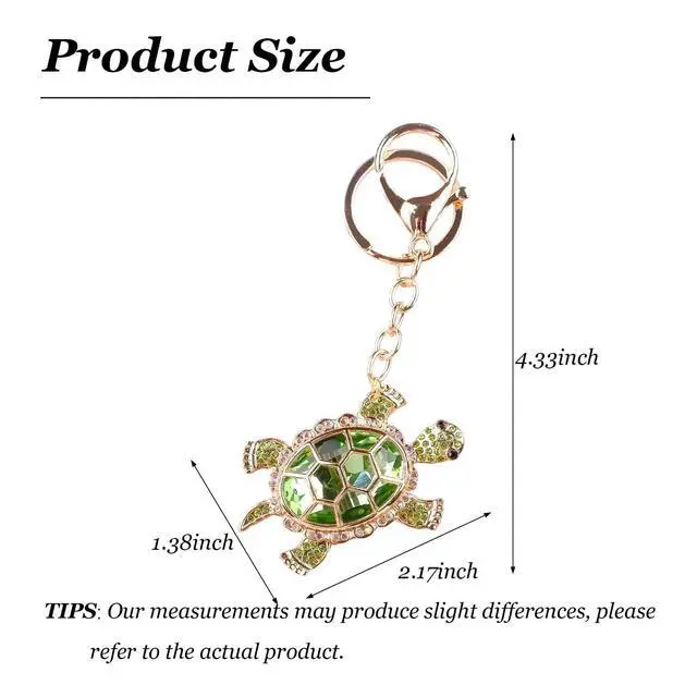 Alt view image 6 of 7 - Turtle Keychain Purse Bag Charms for Handbags Cute Keychains for Car Keys Heart Accessories Lucky Gifts for Women