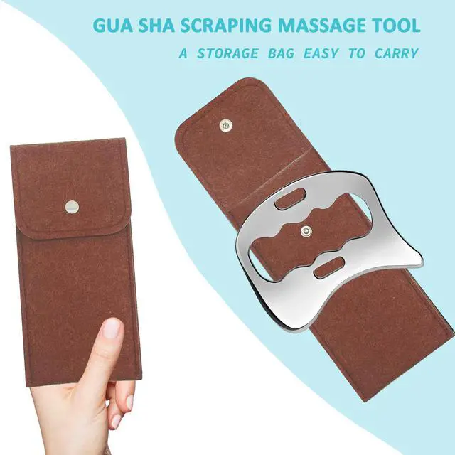 Alt view image 5 of 6 - Stainless Steel Gua Sha Muscle Scraper Tool, Myofascial Scraping Tools for Physical Therapy, Lymphatic Drainage Massager, Soft Tissue Massage Tool