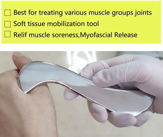 Alt view image 7 of 7 - 304 Stainless Steel Muscle Scraper Tool, Gua sha Scraping Massage Tool IASTM Tools Great Soft Tissue Mobilization Tool(S1)