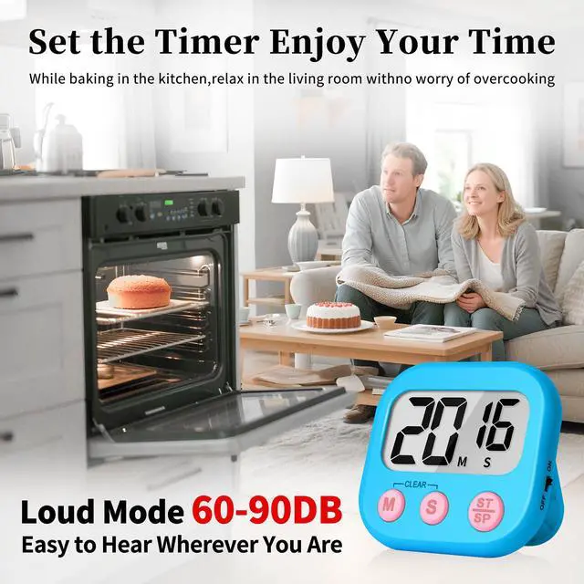 Alt view image 3 of 7 - Classroom Timers for Kids Classroom Magnetic Digital Kitchen Timers for Cooking Teachers Gym Game 6 Pcs Blue Green Pink Purple Yellow Orange