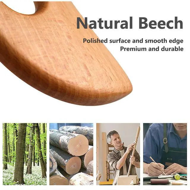 Alt view image 4 of 7 - Lymphatic Drainage Massager, Wooden Gua Sha Tool for Body, Manual Massage Scraper for Anti Cellulite and Relieve Muscle Fatigue, Body Gua Sha Paddle (Style A)