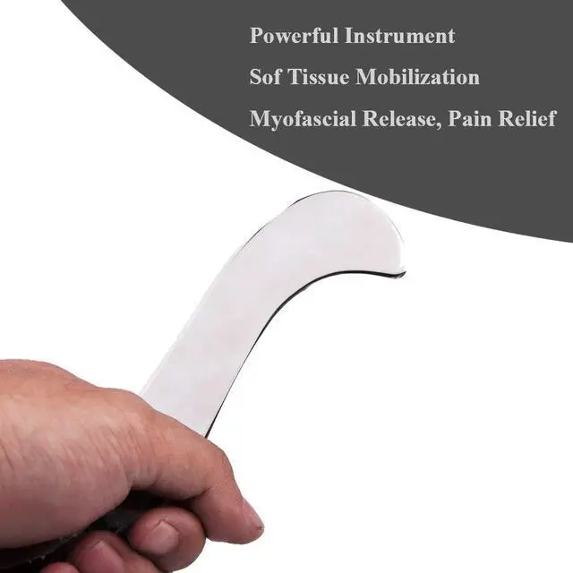 Alt view image 3 of 7 - Stainless Steel Guasha Scraping Massage Tool-Muscle Scraper Tool for Soft Tissue, Physical Therapy for Back, Legs, Arms, Neck, Shoulder (A)