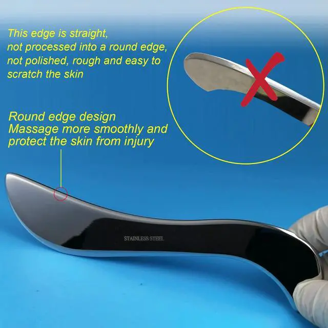 Alt view image 7 of 7 - 304 Stainless Steel Gua Sha Muscle Scraper Tool for Scar Tissue,Muscle Scraping Tool for Massage Scraper,IASTM Tools for Physical Therapy,Skin Scraping Tool for Soft Tissue Massage