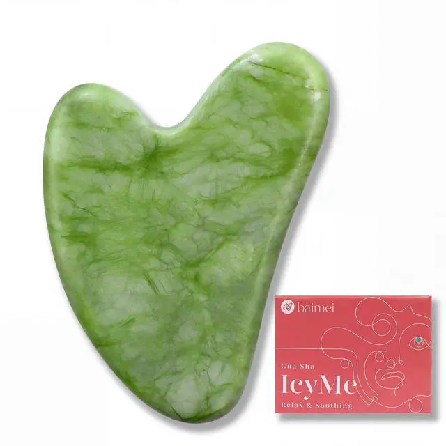 Main image of IcyMe Gua Sha Facial Tools Face Massager for Skin Care, Relaxation and Reduce Wrinkles Puffiness Skin Care Tools, Self Care Gift for Men Women - Green
