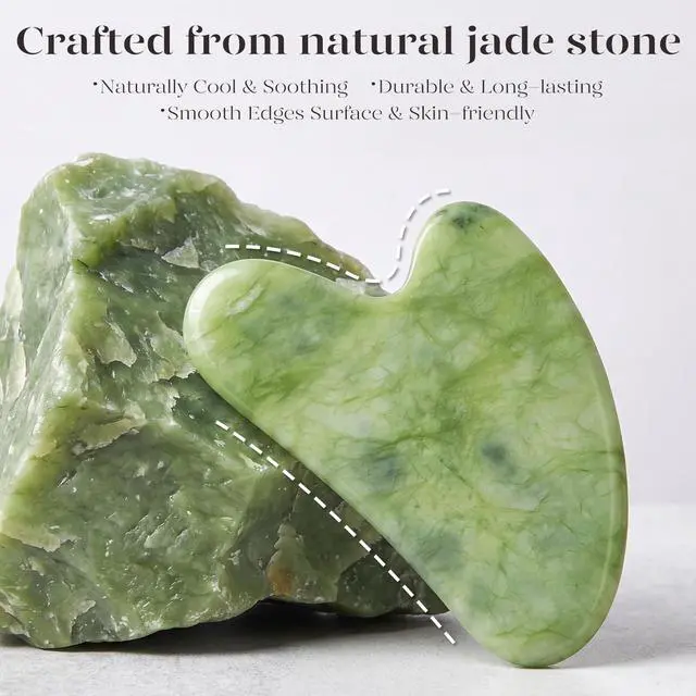 Alt view image 2 of 7 - IcyMe Gua Sha Facial Tools Face Massager for Skin Care, Relaxation and Reduce Wrinkles Puffiness Skin Care Tools, Self Care Gift for Men Women - Green