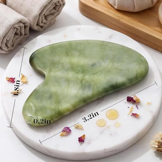 Alt view image 5 of 7 - IcyMe Gua Sha Facial Tools Face Massager for Skin Care, Relaxation and Reduce Wrinkles Puffiness Skin Care Tools, Self Care Gift for Men Women - Green