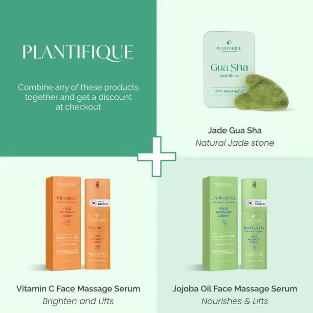 Alt view image 3 of 6 - PLANTIFIQUE Gua Sha Facial Tools | Gifts | Massage Tool | Jawline Sculptor | Face Sculpting Tool for Your Skin Care Routine | Jade Guasha