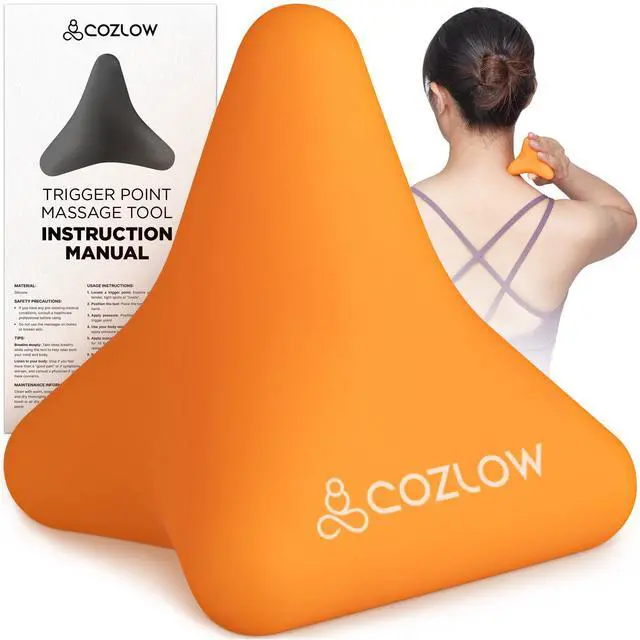 Main image of Trigger Point Massage Tool - Pyramid Shaped 4 Point Massager Ball - Muscle Knot Release - Myofascial Wellness Therapy - Back, Feet, Psoas Pain