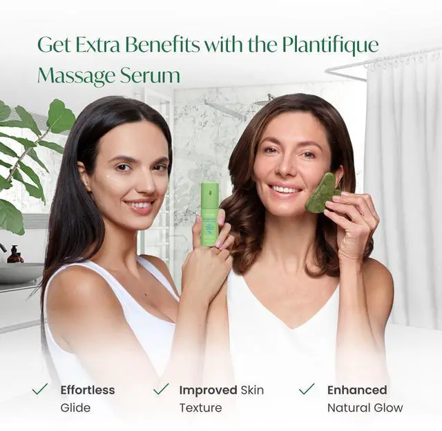 Alt view image 6 of 6 - PLANTIFIQUE Gua Sha Facial Tools | Gifts | Massage Tool | Jawline Sculptor | Face Sculpting Tool for Your Skin Care Routine | Jade Guasha