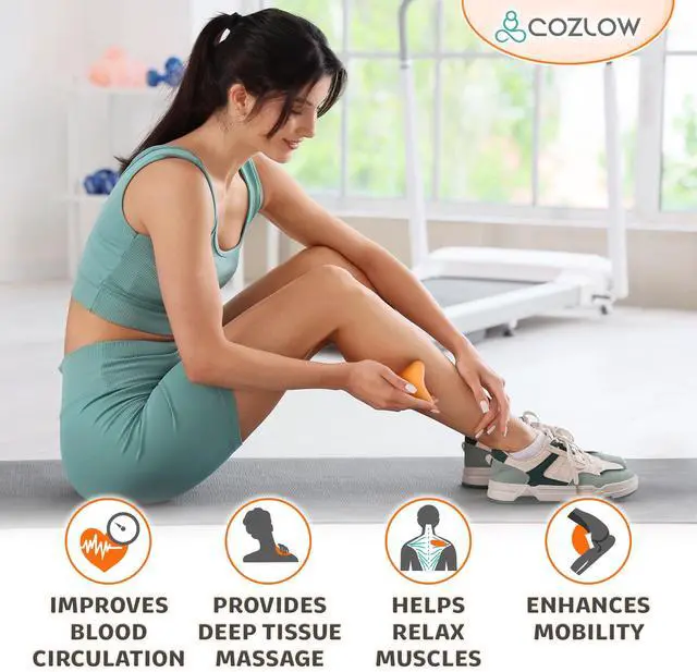 Alt view image 7 of 7 - Trigger Point Massage Tool - Pyramid Shaped 4 Point Massager Ball - Muscle Knot Release - Myofascial Wellness Therapy - Back, Feet, Psoas Pain