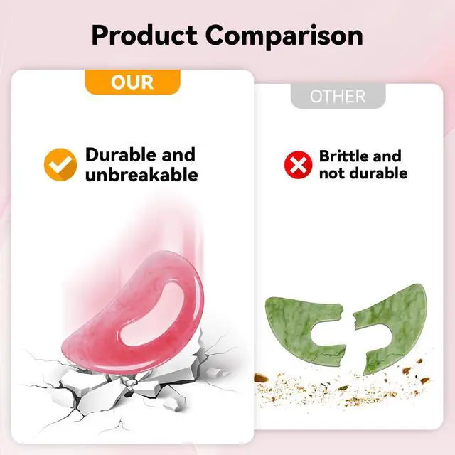 Alt view image 6 of 7 - Body Gua Sha Tool Cellulite Guasha Tool for Body Body Massage Tools (Natural Resin) Lymphatic Drainage Tool Guasha Tool for FaceBack, Legs, Women's Body Shaping Tools (Pink) (Pink)