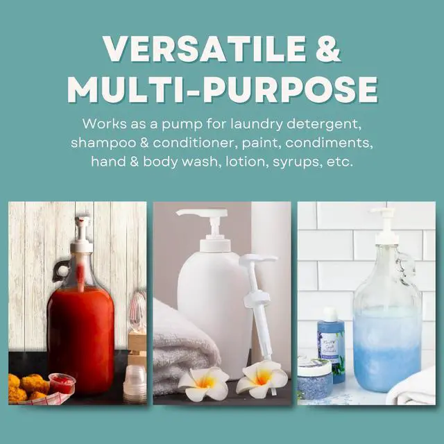 Alt view image 6 of 6 - Gallon Pump Dispenser | for Plastic or Glass Bottles | Heavy-Duty Leak Proof for Commercial and Household Use | Pump for Gallon Jug | Non-BPA Plastic (Pack of 2)
