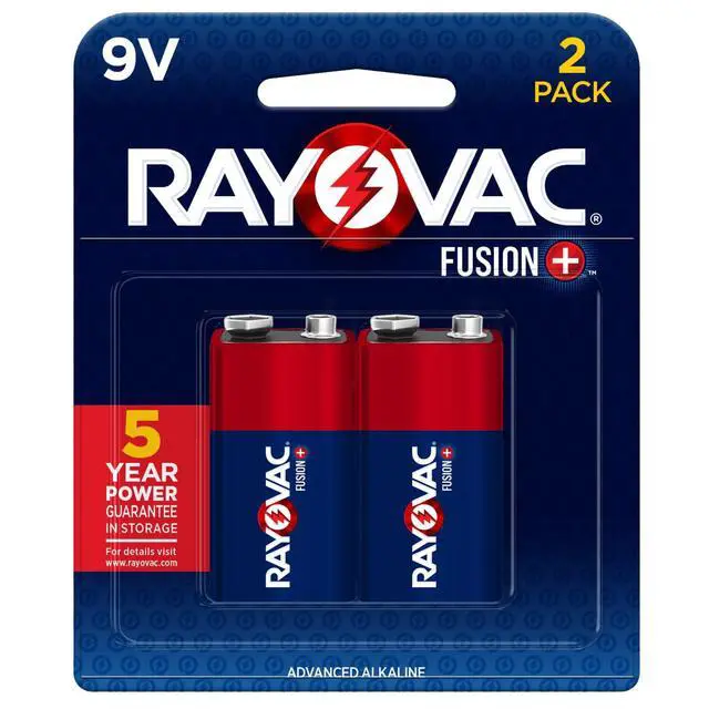 Alt view image 6 of 7 - Fusion 9V Batteries (2 Pack), Alkaline 9 Volt Batteries