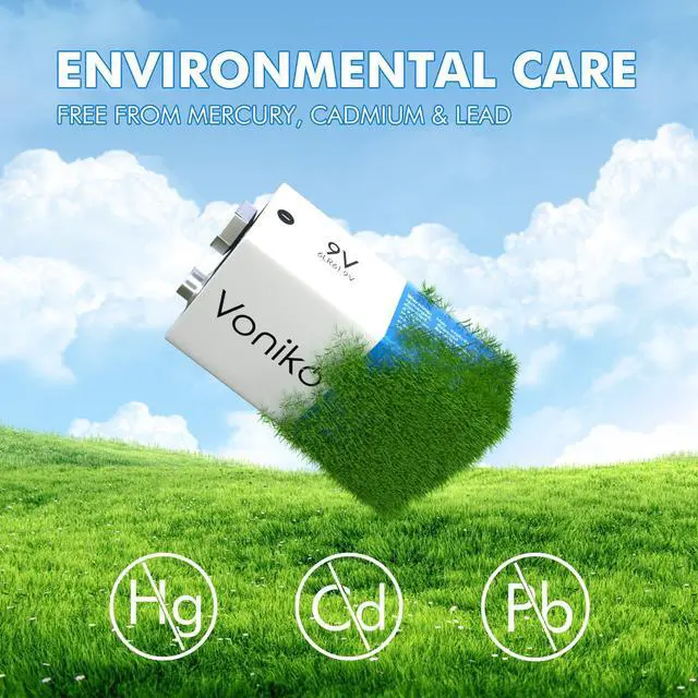 Alt view image 6 of 6 - 9V Batteries - Alkaline 9V Battery 8 Pack - Ultra Long Lasting with a 7 - Year Shelf Life