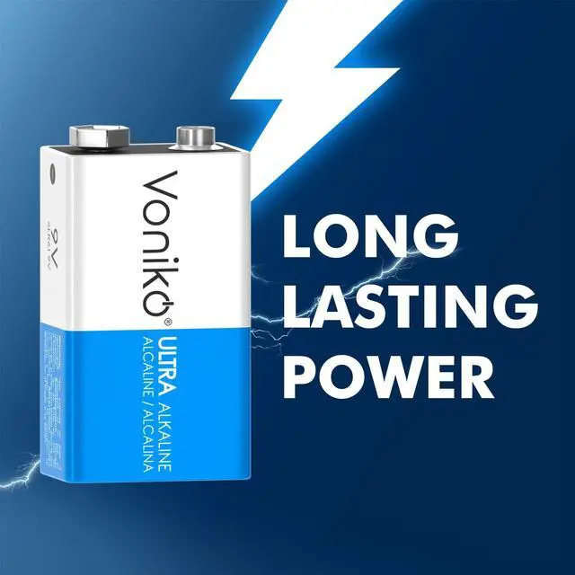 Alt view image 2 of 6 - 9V Batteries - Alkaline 9V Battery 8 Pack - Ultra Long Lasting with a 7 - Year Shelf Life
