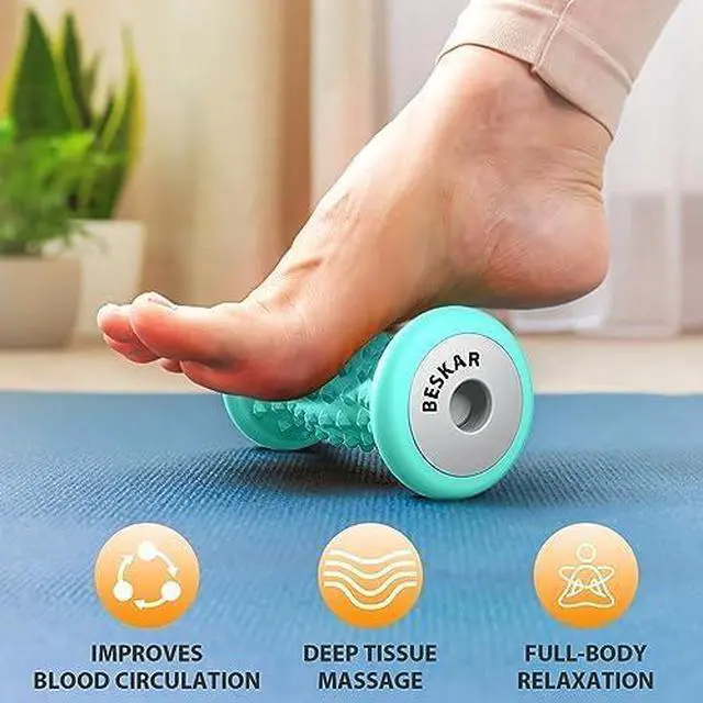 Alt view image 2 of 7 - Foot Massage Roller for Plantar Fasciitis Relief, Portable Deep Tissue Muscle Massage, Arch and Heel Pain Relief, Trigger Point Therapy Reflexology Tool