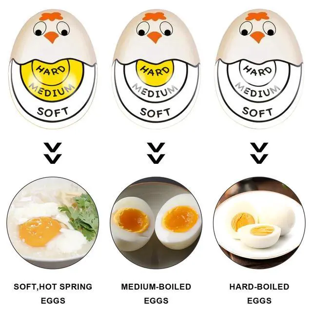 Alt view image 3 of 6 - Egg Boiling Timer 2-Pack Color-Changing in-Water Indicator for Soft, Medium & Hard Eggs