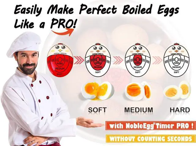Alt view image 3 of 6 - Egg Timer Pro for Boiling Eggs | Soft Hard Boiled Egg Timer that Changes Color When Done | No BPA, Certified