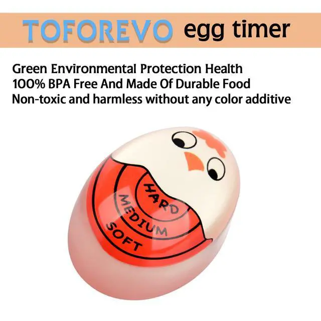 Alt view image 3 of 6 - Egg Timer Sensitive Hard & Soft Boiled Color Changing Indicator Tells When Eggs are Ready (Red 4pack)