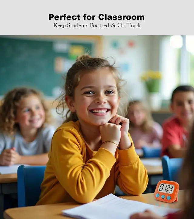Alt view image 5 of 7 - Digital Timer for Classroom Teachers Students, Magnetic Kitchen Countdown Timer, Easy Timers for Kids Homework Study Cooking Gym Game, 6 Pcs