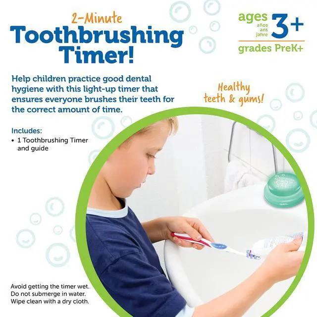 Alt view image 6 of 6 - 2 Minute Toothbrushing Timer - Toothbrush Timer for Kids, Timers for Kids Bathroom, Toddler Teeth Brushing Button, Visual Countdown for Tooth Brushing