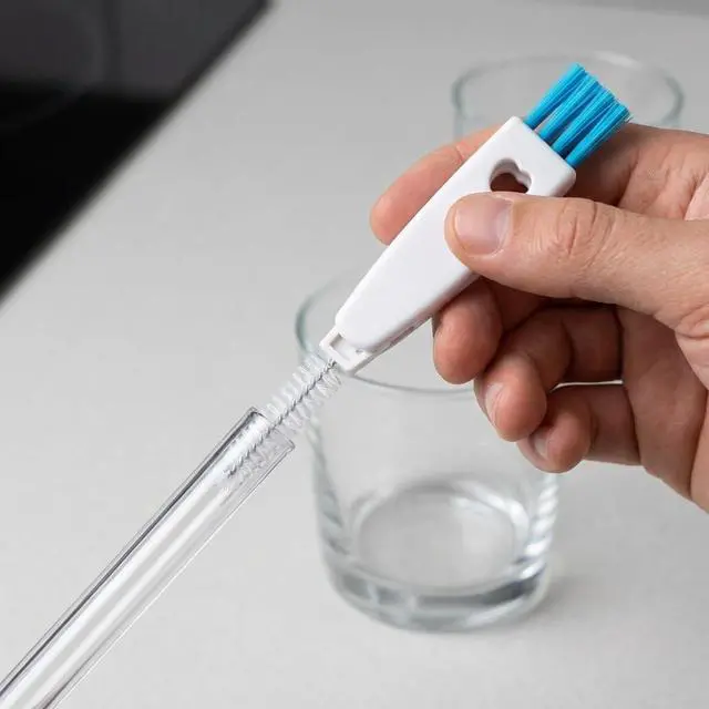 Alt view image 5 of 7 - 3 in 1 Cup Lid Gap Cleaning Brush Set, Multifunctional Bottle Cleaning Brush, Mutipurpose Tiny Silicone Cup Holder Cleaner, Home Kitchen Cleaning Tools (White)