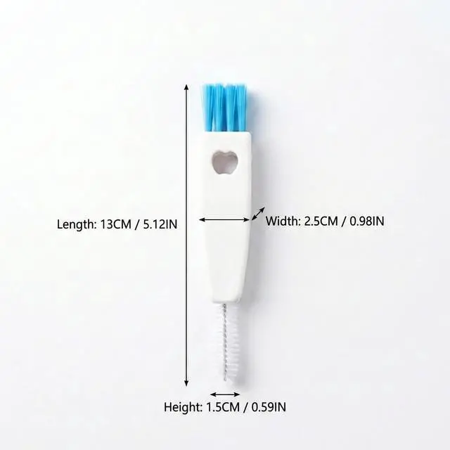Alt view image 4 of 7 - 3 in 1 Cup Lid Gap Cleaning Brush Set, Multifunctional Bottle Cleaning Brush, Mutipurpose Tiny Silicone Cup Holder Cleaner, Home Kitchen Cleaning Tools (White)