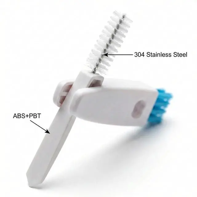 Alt view image 3 of 7 - 3 in 1 Cup Lid Gap Cleaning Brush Set, Multifunctional Bottle Cleaning Brush, Mutipurpose Tiny Silicone Cup Holder Cleaner, Home Kitchen Cleaning Tools (White)