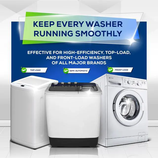 Alt view image 3 of 5 - Washing Machine Cleaner Tablets, 24 PackDeep Cleaning Tablets for Top & Front Load HE Washer Cleaners, Descaler & Deodorizer, Septic Safe, Cleans Drum, Tub, Seal & All Internal Parts