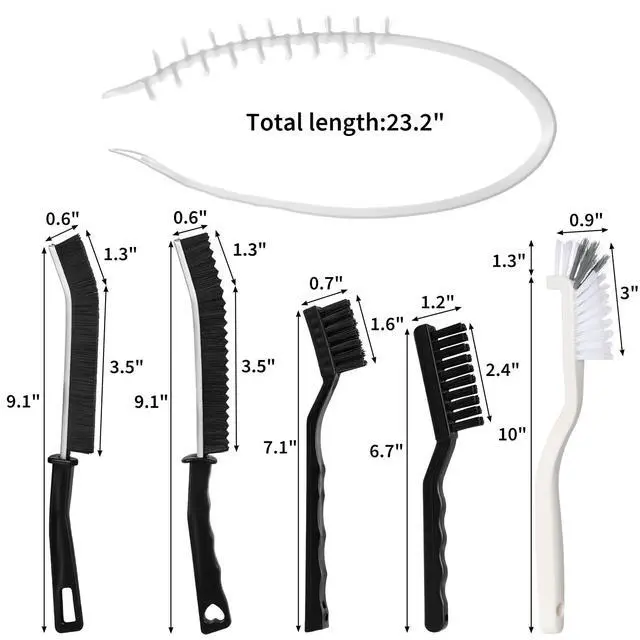 Alt view image 2 of 7 - Washing Machine Cleaning Brush Kit, 6 PCS Front Load Washer Cleaner Tools Accessories Drum Laundry Brush and Crevice Cleaning Brushes for Tight Spaces and Washer Rubber Seal