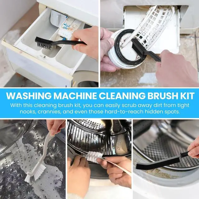 Alt view image 3 of 7 - Washing Machine Cleaning Brush Kit, 6 PCS Front Load Washer Cleaner Tools Accessories Drum Laundry Brush and Crevice Cleaning Brushes for Tight Spaces and Washer Rubber Seal