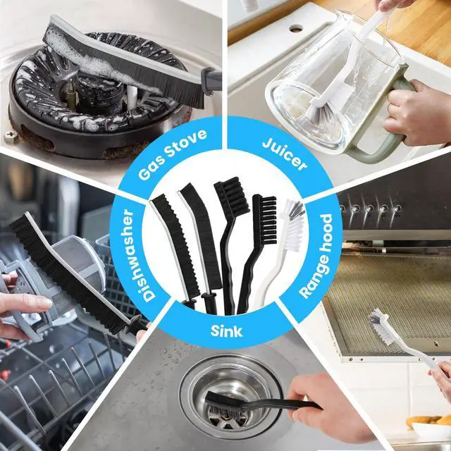 Alt view image 6 of 7 - Washing Machine Cleaning Brush Kit, 6 PCS Front Load Washer Cleaner Tools Accessories Drum Laundry Brush and Crevice Cleaning Brushes for Tight Spaces and Washer Rubber Seal