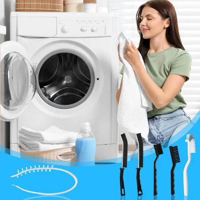 Alt view image 7 of 7 - Washing Machine Cleaning Brush Kit, 6 PCS Front Load Washer Cleaner Tools Accessories Drum Laundry Brush and Crevice Cleaning Brushes for Tight Spaces and Washer Rubber Seal