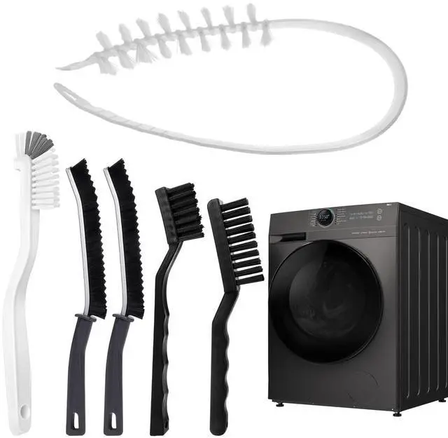 Main image of Washing Machine Cleaning Brush Kits,Front Load Washer Scrub Cleaner Tools Accessories-1 Pcs Drum Laundry Cleaner Brush and 5 Pcs Crevice Cleaning Brush for Tight Spaces and Washer Rubber Seal