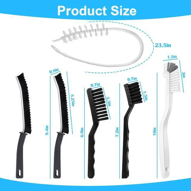 Alt view image 5 of 7 - Washing Machine Cleaning Brush Kits,Front Load Washer Scrub Cleaner Tools Accessories-1 Pcs Drum Laundry Cleaner Brush and 5 Pcs Crevice Cleaning Brush for Tight Spaces and Washer Rubber Seal