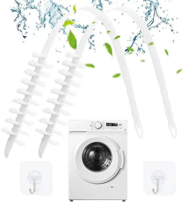 Main image of 2 Pcs Washing Machine Cleaning Brush, Rolling Washing Machine Cleaner Front Loader Cleaning Tools with Storage Hook (23.23 x 5.51 x 1.38 inch)