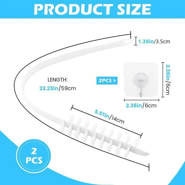 Alt view image 3 of 7 - 2 Pcs Washing Machine Cleaning Brush, Rolling Washing Machine Cleaner Front Loader Cleaning Tools with Storage Hook (23.23 x 5.51 x 1.38 inch)
