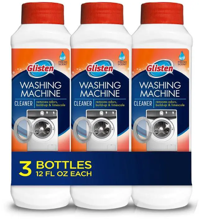 Main image of Washing Machine Cleaner, Helps Remove Odor, Buildup, and Limescale, Fresh Scent, Made in the USA, 12 Ounce Bottle, 3-Pack