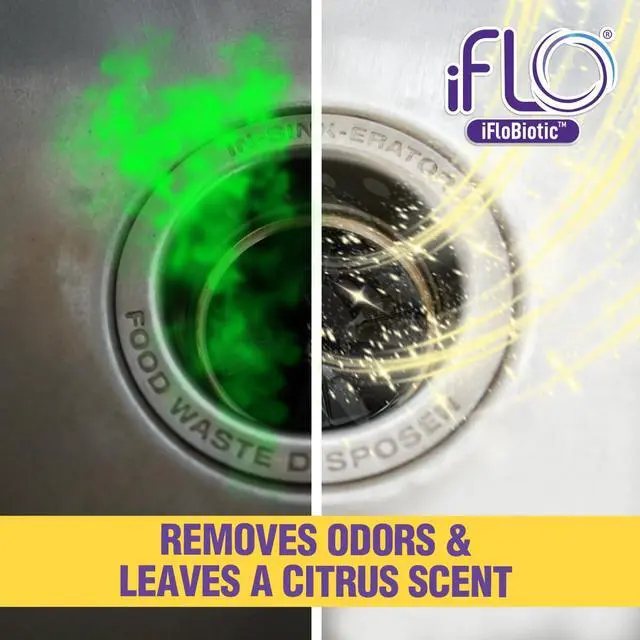Alt view image 5 of 6 - Foaming Garbage Disposal Cleaner Pods with iFLOBiotic Powerful Garbage Disposal Foaming Action for Sink, Food Waste & Odor Removal Disposal Cleaner Pods, 6 Pack